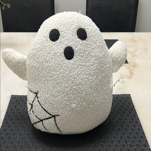 Plush Ghost Toy with Black Accents
